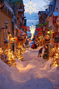 Snow Street, Quebec City, Canada