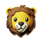狮子 3D多彩卡通动物形象图标 LionFace_2k