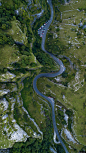 空中 曲折的道路 峡谷 洛基 汽车 驱动器 风景摄影图片图片壁纸