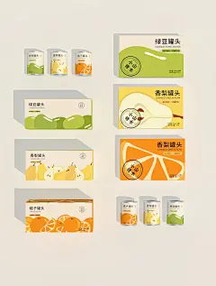 包装设计｜小山糖水罐头扁平风插画包装