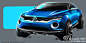 Volkswagen T-ROC Concept - Interior Design Sketch