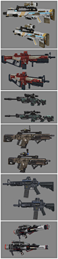 游戏美术素材 次世代角色武器军事科幻机械枪械3D模型 3dmax源文件 CG原画参考设定