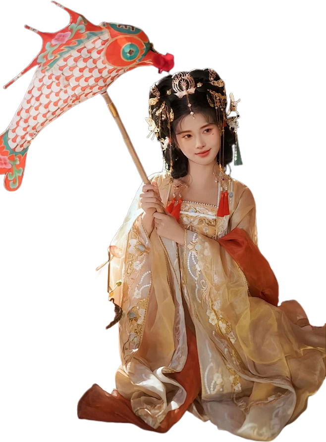 @慕远徵 鞠婧祎汉服立绘，换头-花瓣网