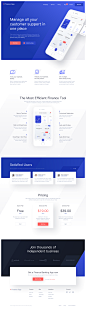 Finance app landing page