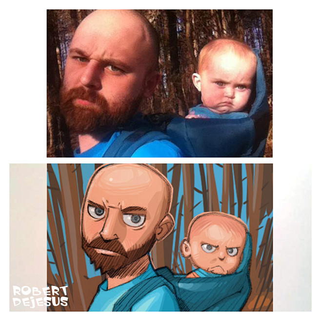 Grumpy Father and Da...