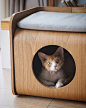 Home Aire猫窝夏季通用封闭式猫屋实木人猫共用家具猫几宠物用品-淘宝网