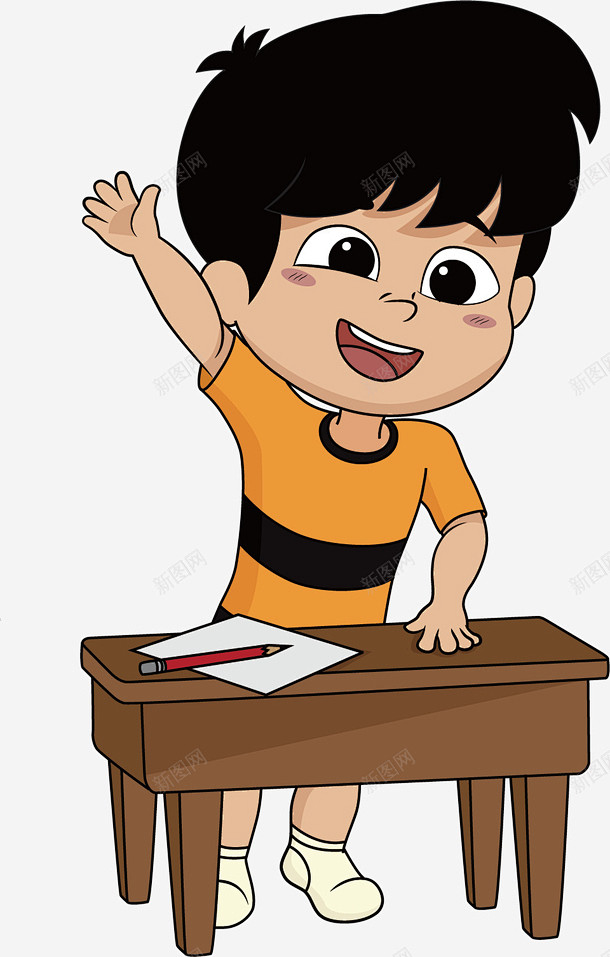 小孩回答问题矢量图高清素材元素设计图片