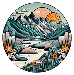 中国自然宁静的风景河山-宁静的景观与河流、山脉、桥梁、村庄