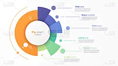 矢量圆图表设计，现代模板创建信息图，演示，报告，可视化