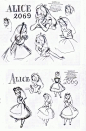 Alice model sheet ★ || Art of Walt Disney Animation Studios © - Website | (www.disneyanimation.com) • Please support the artists and studios featured here by buying their works from their official online store (www.disneystore.com) • Find more artists at