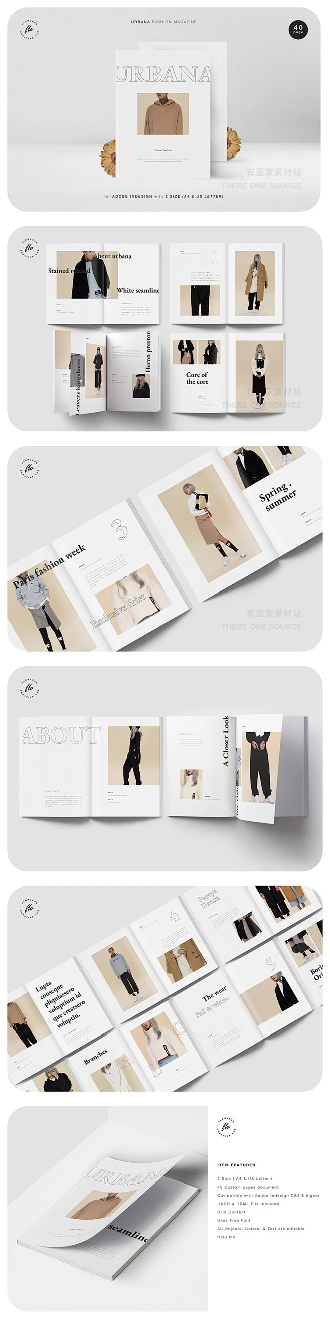 a4画册id模板40页摄影作品集潮流个性排版设计indesign源文件素材-淘宝网图片_画册图片素材-花瓣网