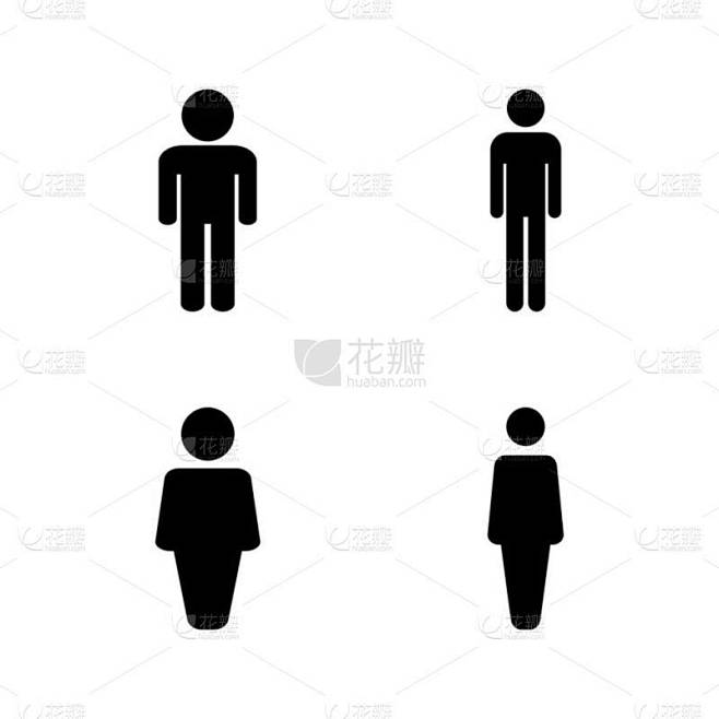 人的图标向量。男性标志和符号。人的符号