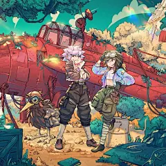 画师 Simz 的插画从广角空间感出发，营造了非常饱满的场景，色彩搭配和故事性都把握的好好  ​​​​