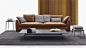 Modular sofa / contemporary / leather / fabric - RICHARD - B&B Italia