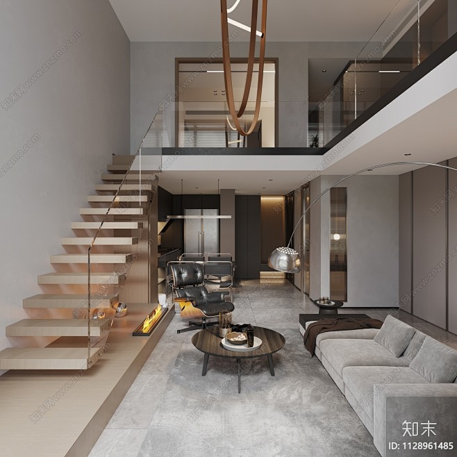 现代loft公寓3D模型下载【ID:1128961485】