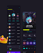 3D app bet dark design esport game ios neon UI/UX