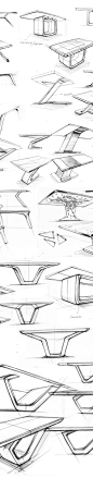 MARBLE TABLE SKETCHES WIP - 2014 by Marc TRAN, via Behance