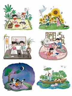 这种风格的教材插画有人喜欢吗？ - 小红书