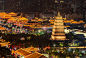 西安大雁塔广场夜景图片下载