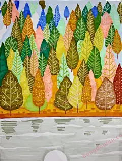 9张手绘儿童风景画！我爱我的祖国-红豆饭小学生简笔画大全