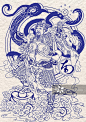 IP角色|装饰插画|包装插画|海报插画|剪纸插画|五路财神|南财神|皇帝|柴荣图片素材