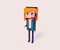 Voxel Characters : Some voxel art created and rendered using MagicaVoxel.