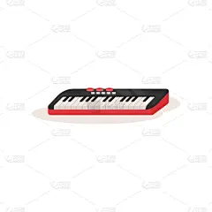 电子合成器,电钢琴,乐器,白色,分离着色,音乐,红色,乐队,传单,休闲