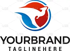 模板,品牌名称,袋鼠,概念,商务,野生动物,直的,迅速,翅膀,设计