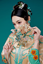 修图师亚星的化妆造型作品《婚纱妆面》