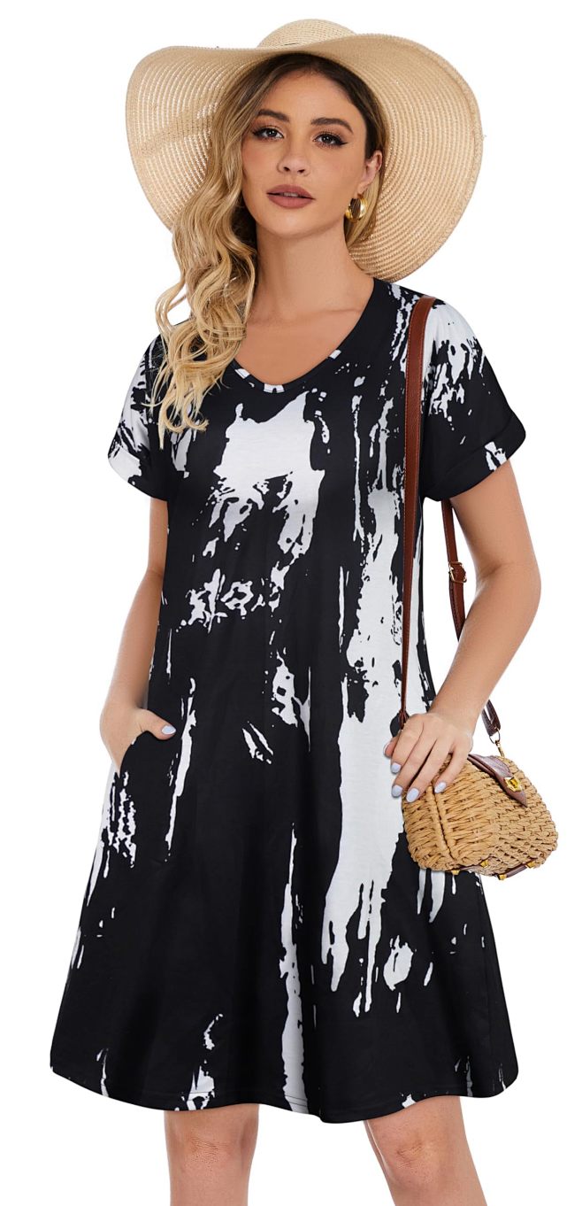 Sundresses For Women CFLVAEK Eyelet Dress For Women Plus Size