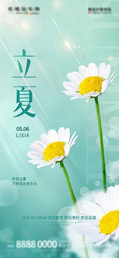 极简立夏房地产借势海报-源文件分享-ywjfx.cn