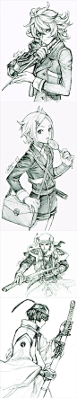 #刀剑乱舞# 整理了一下日本漫画家上田宏画的刀剑男士们！高产太太简直是圈内瑰宝！超好看啊啊啊啊[憧憬] ​​​​