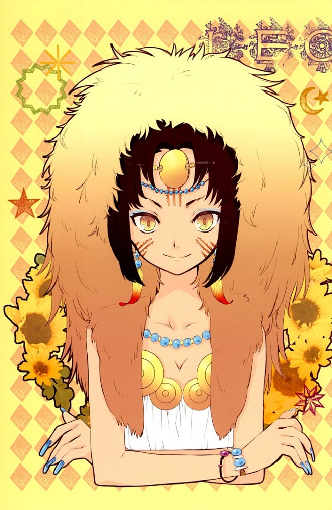 拟人图十二星座狮子座动漫伊东杂音插画