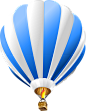 卡通氢气球手绘热气球红色汽球png素材