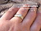 定制 戒指925纯银天然紫水晶14K包金 欧美原创手工 希腊定制3枚戒指 设计 新款 2013 正品 代购  美国