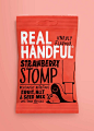 Packaging / Illustration /  Real Handful / Stomp / Colour / Strawberry / Shoe / Unruly Flavour