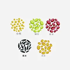 手绘五谷杂粮食材图高清素材 大米 大豆 手绘五谷杂粮 粗粮 红豆 绿豆 食材 黑米 免抠png 设计图片 免费下载