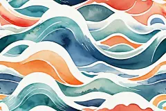 手绘设计海浪波浪底纹底图背景图