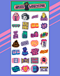 Newtro Sticker Pack | 글자공감 뉴트로-스티커팩