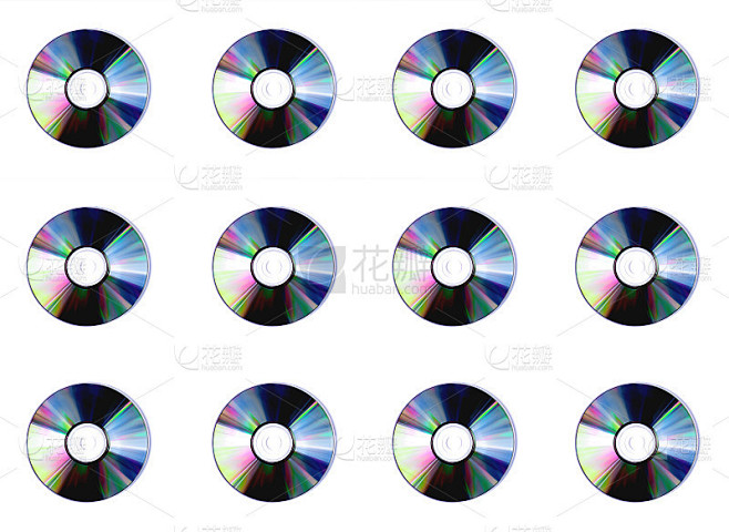 白底图案光碟。CD和DVD的背景概念。