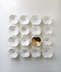 Large wall art set Wall art sculpture Ceramic wall art flowers White & gold porcelain Wall sculpture Modern original artwork MADE TO ORDER : This set of wall art flowers is handmade from porcelain and available in plain white, white and gold, or all g