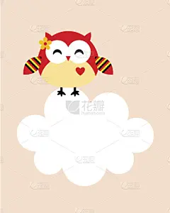 可爱的,幸福,矢量,鸟类,猫头鹰,儿童,新生儿,男孩,女孩,艺术