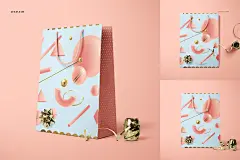 Paper Bags Mockup (gifting edition) 多规格购物纸袋拎袋礼品袋包装设计贴图ps样机素材展示效果模板 - UIGUI