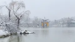 扬州瘦西湖雪景摄影高清宽屏桌面壁纸