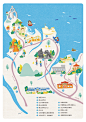 Travel ILLUSTRATION  map travel mpa trip sea sightsee taiwan taipei