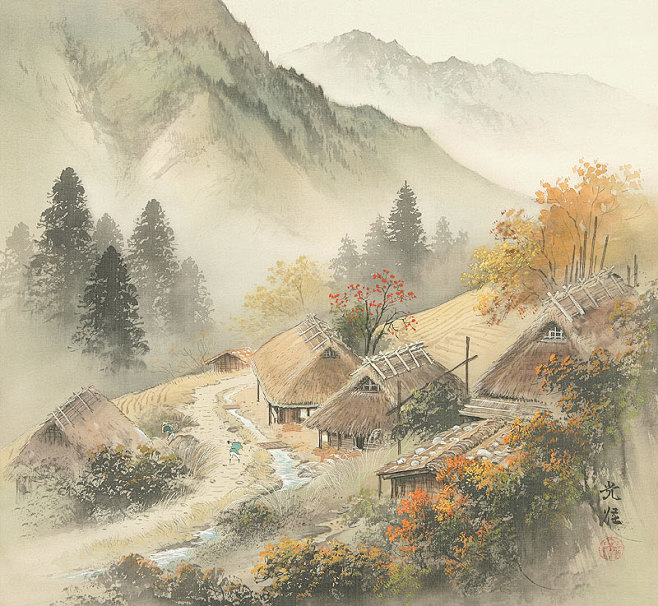 【小岛光径的绘画艺术欣赏】