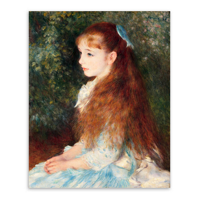轻艺术 大师名画 雷诺阿 小艾琳 油画 海报画芯##欧式##美少女##客厅