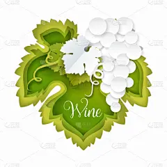 叶子,白葡萄,纸,横截面,农业,华丽的,折纸工艺,含酒精饮料,菜单,串