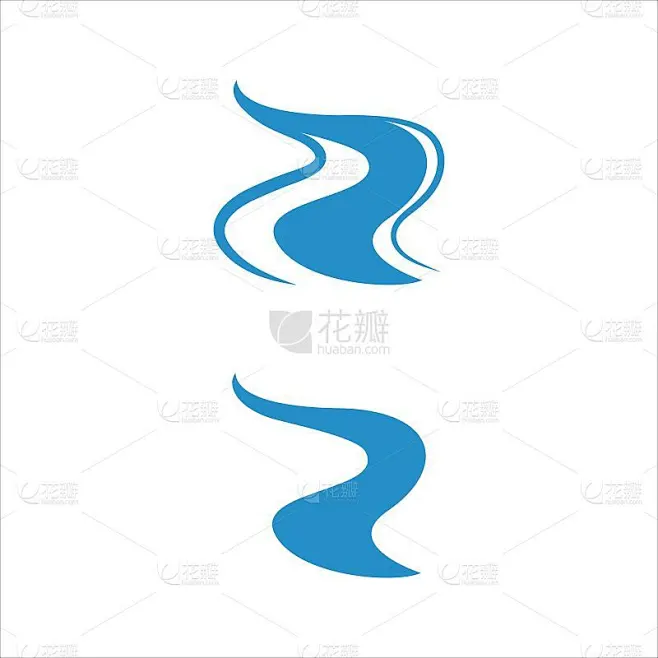 河流图标矢量插图设计素材-花瓣网