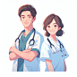 karin9852_a_Doctors_and_a_Nurse_Portrait_Flat_Design_Style_Comm_8e8f21c5-12aa-4754-aa6c-3c225acd4da1